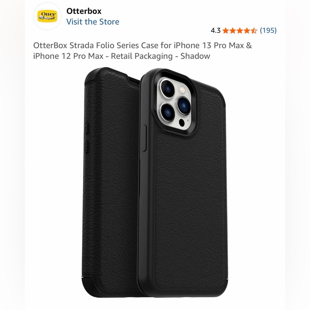 💙 OTTERBOX iPhone 12/13 Pro Max Strada Leather Case